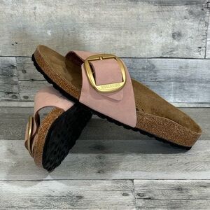 BIRKENSTOCK MADRID BIG BUCKLE SLIDE SANDALS - OLD ROSE - SZ - 7-7.5.US / 38.EU